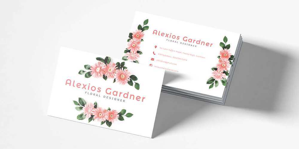 11 Blank Floral Business Card Template Photoshop With Stunning Design for Floral Business Card Template Photoshop