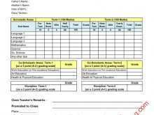 Report Card Template For 7Th Grade