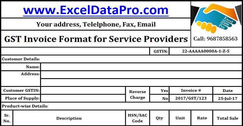 11 Customize Invoice Format With Gst for Ms Word by Invoice Format With Gst