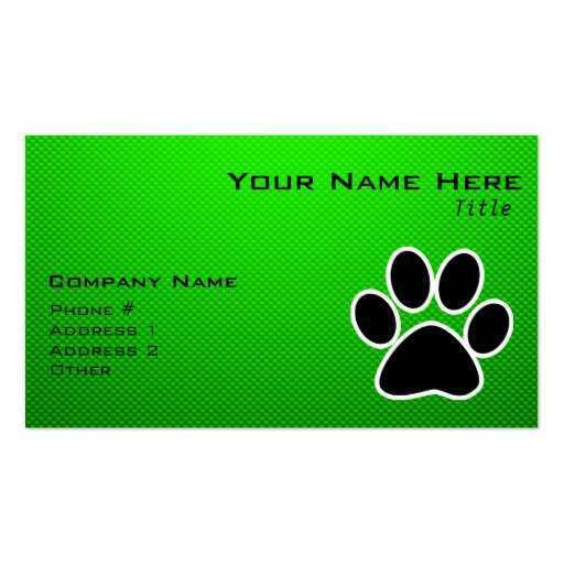 11 Customize Our Free Business Card Template Paw Print Now for Business Card Template Paw Print