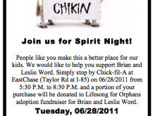 11 Customize Our Free Chick Fil A Flyer Template Formating by Chick Fil A Flyer Template