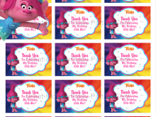11 Customize Our Free Trolls Thank You Card Template Now with Trolls Thank You Card Template