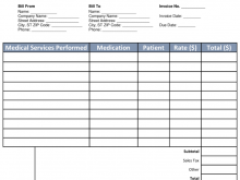11 Format Blank Medical Invoice Template in Photoshop with Blank Medical Invoice Template
