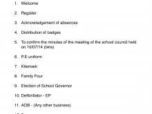 11 Format School Council Agenda Template PSD File by School Council Agenda Template