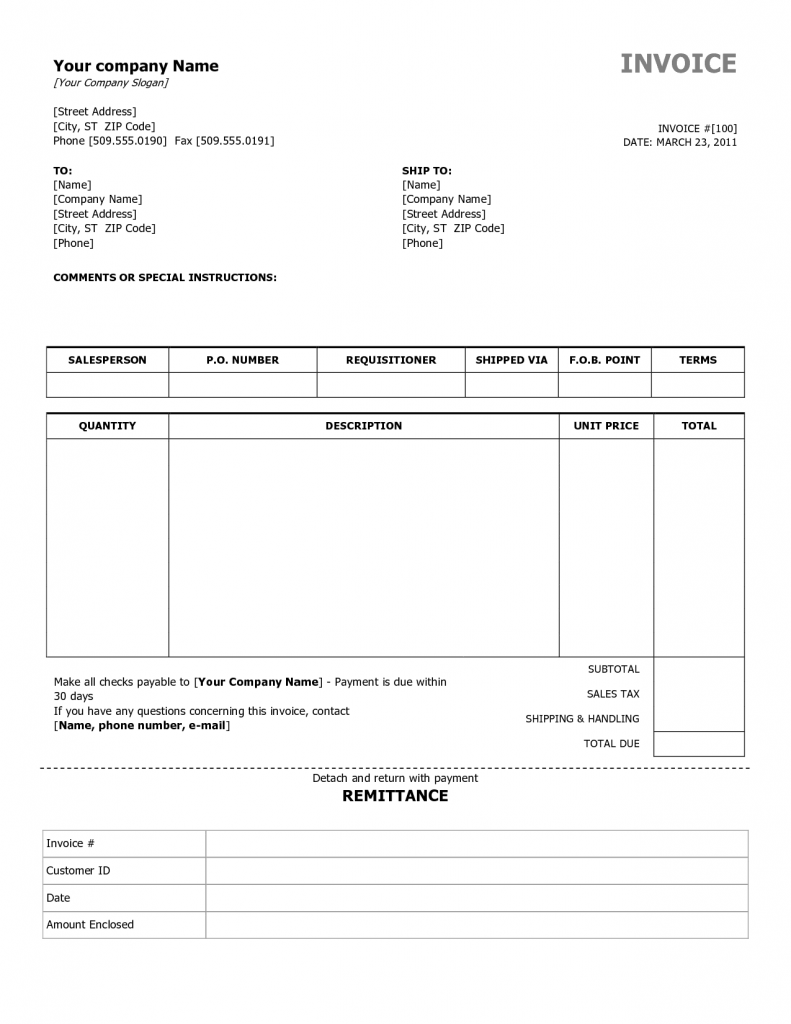 11 Free Printable Limited Company Invoice Template Word in Word for Limited Company Invoice Template Word