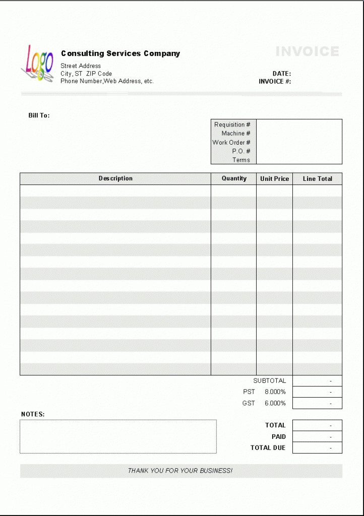 11 Free Tax Invoice Template On Excel PSD File by Tax Invoice Template On Excel