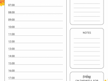 Weekly Class Schedule Template Printable