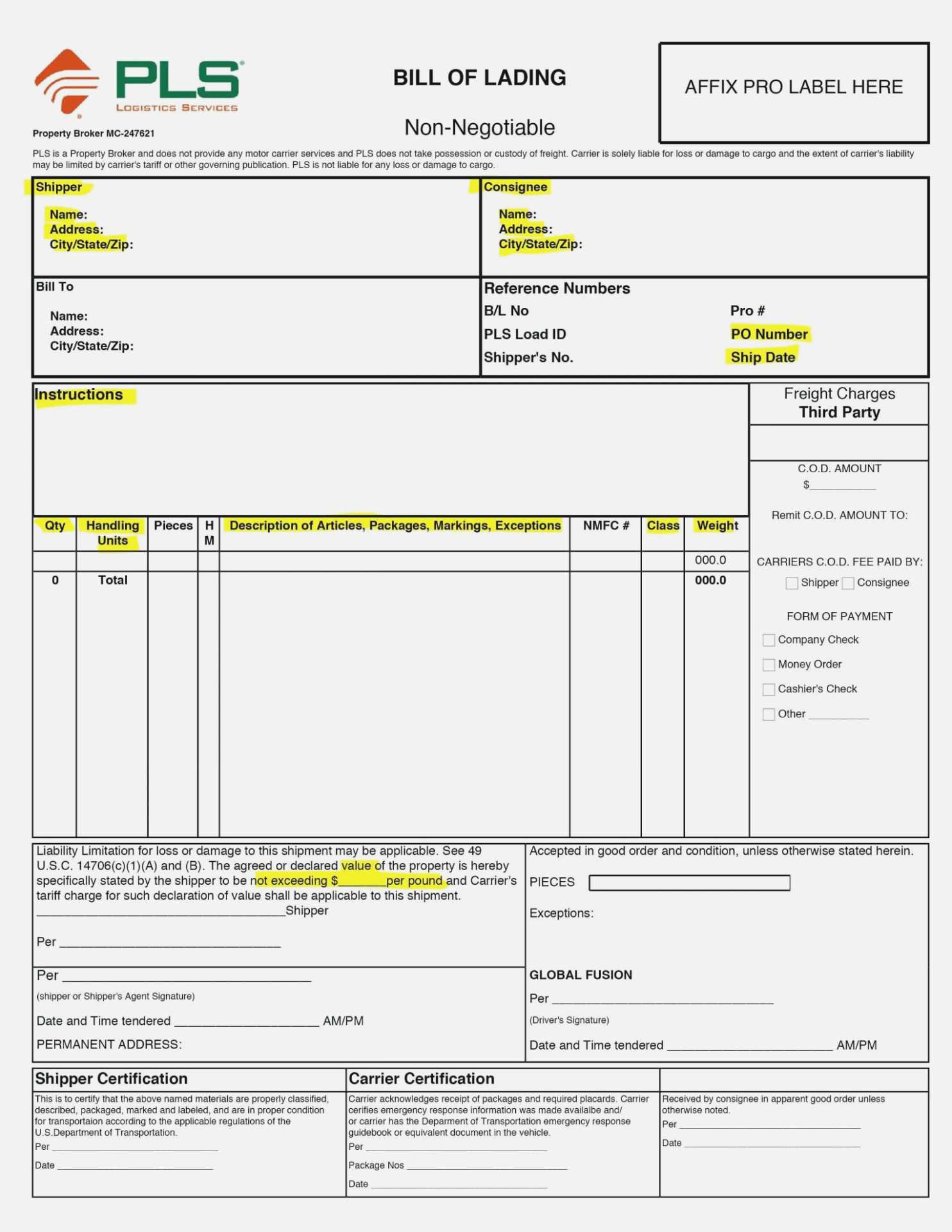 Transportation Invoice Template Free