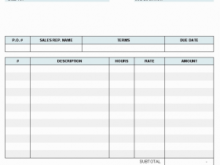 11 Online Blank Hourly Invoice Template in Word by Blank Hourly Invoice Template