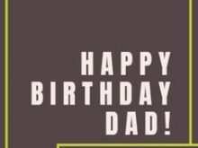 11 Printable Birthday Card Template For Dad Templates with Birthday Card Template For Dad