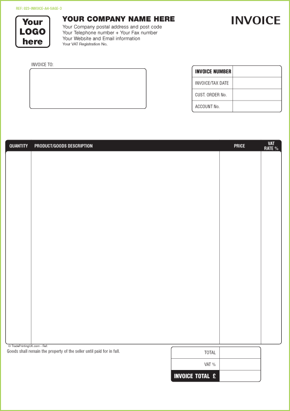 10+ Printable Invoice Template Uk PNG