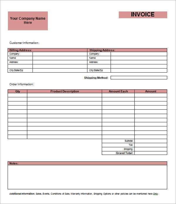 11 Standard Blank Billing Invoice Template Pdf For Free for Blank Billing Invoice Template Pdf