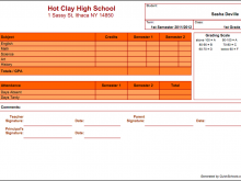 11 The Best Report Card Format For High School PSD File for Report Card Format For High School