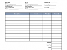 11 Visiting Catering Company Invoice Template Formating with Catering Company Invoice Template