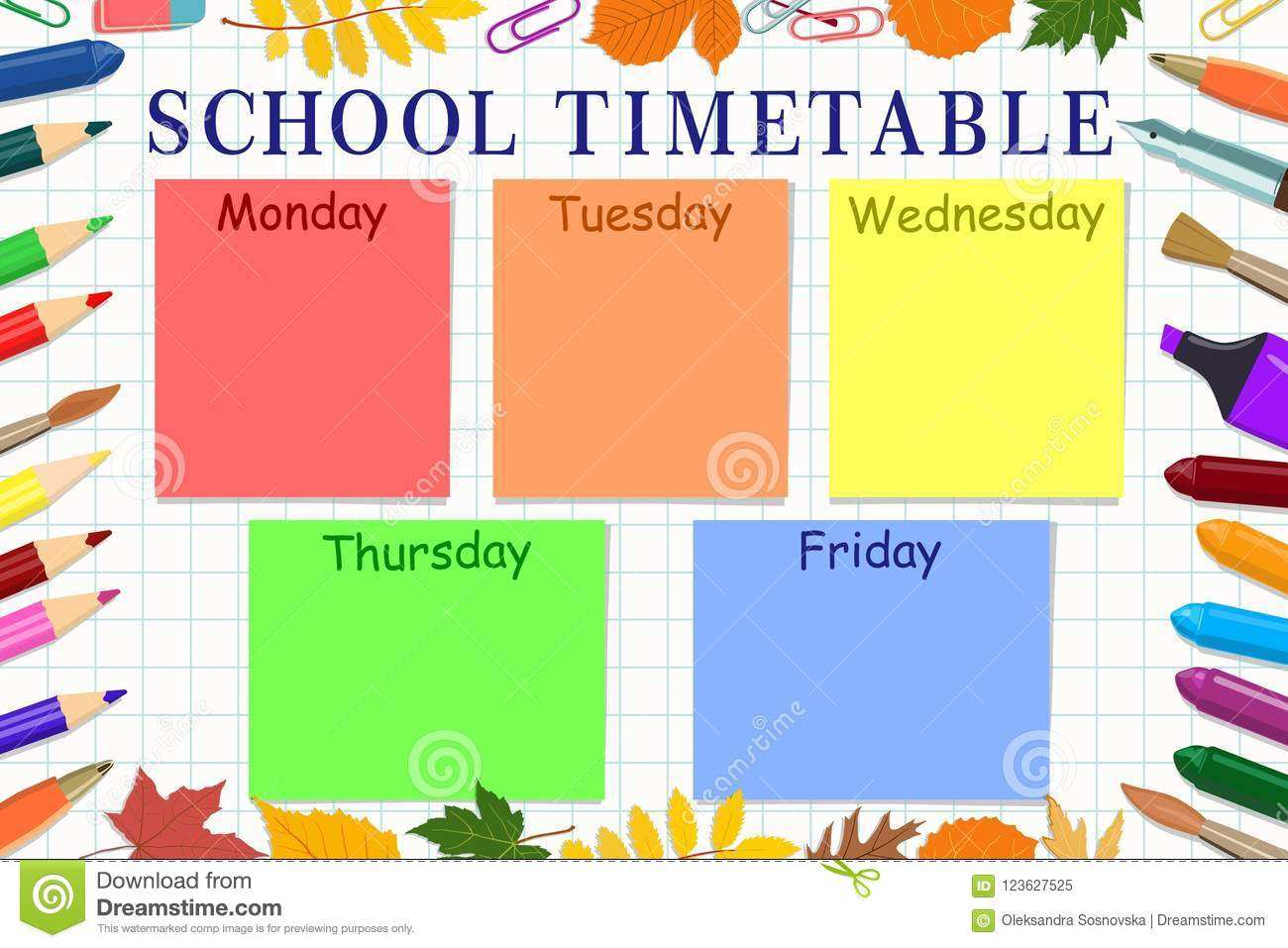 12 Adding Back To School Schedule Template For Free for Back To School Schedule Template
