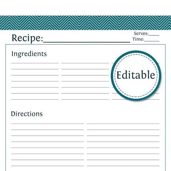 Word Recipe Card Template Free Cards Design Templates