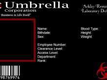 12 Best Umbrella Corporation Id Card Template Templates with Umbrella Corporation Id Card Template