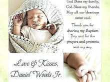 Thank You Card Template Christening