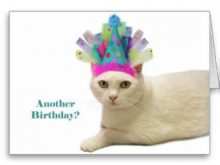 12 Create Birthday Card Template Cat PSD File with Birthday Card Template Cat