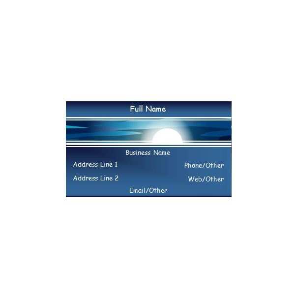 Business Card Template For Word 2007