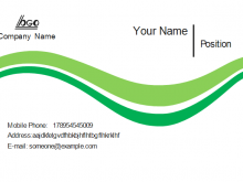 12 Create Name Card Template Green Now by Name Card Template Green