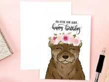 12 Creating Otter Birthday Card Template With Stunning Design for Otter Birthday Card Template