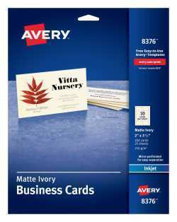 12 Customize Avery Inkjet Business Card 8376 Template for Ms Word with Avery Inkjet Business Card 8376 Template