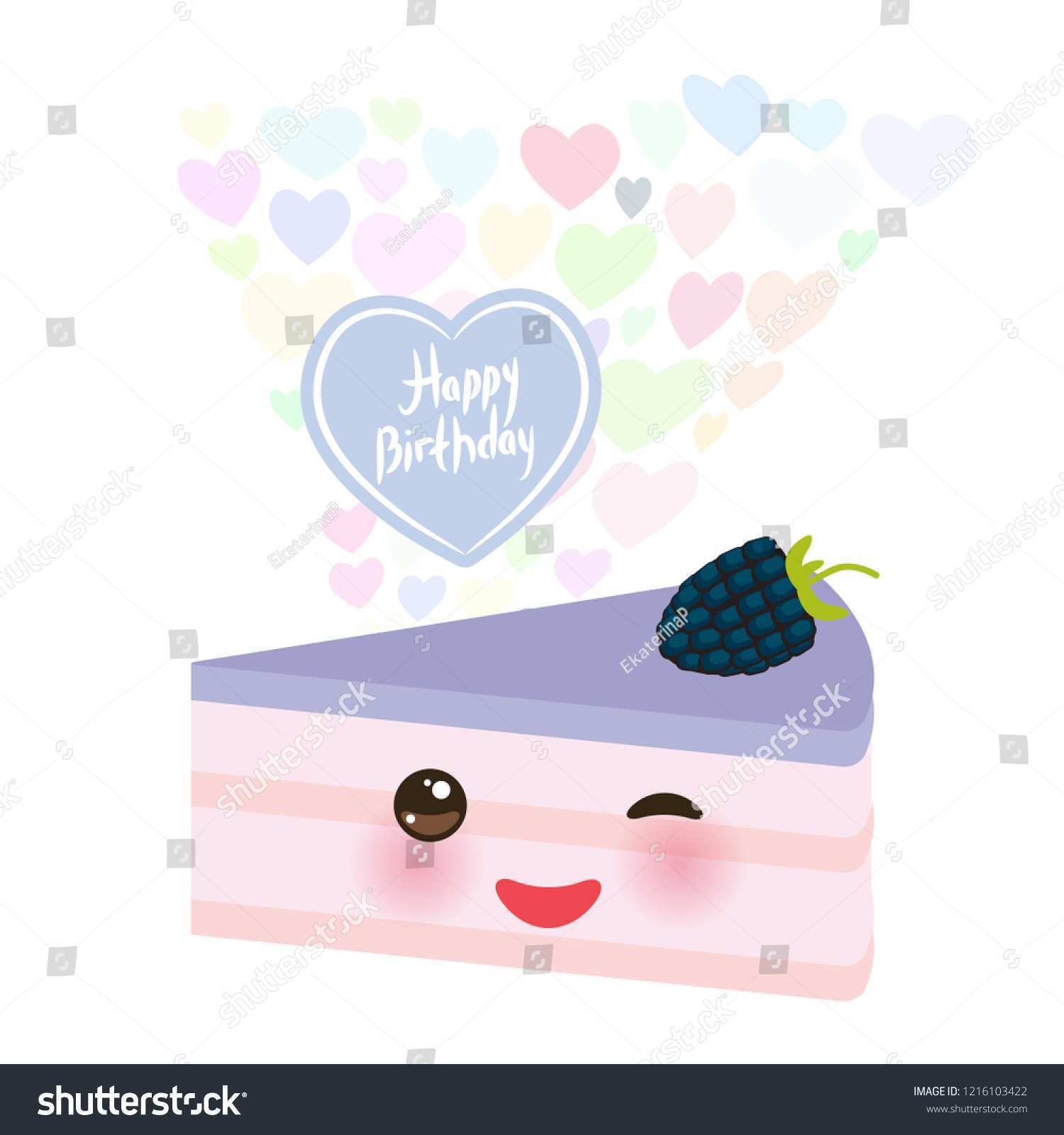 12 Customize Kawaii Birthday Card Template in Word with Kawaii Birthday Card Template