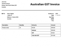 12 Format Blank Tax Invoice Template Australia Maker for Blank Tax Invoice Template Australia