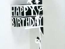 12 Format Kirigami Birthday Card Template For Free by Kirigami Birthday Card Template