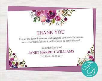 12 Free Printable Thank You Card Templates For Funeral PSD File for Thank You Card Templates For Funeral