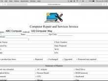 12 Printable Computer Repair Service Invoice Template Download for Computer Repair Service Invoice Template