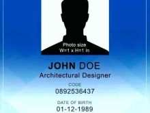 Id Card Template Portrait