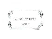 12 Printable Place Card Template On Word with Place Card Template On Word
