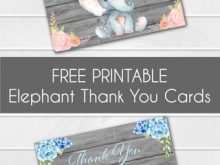 12 Printable Thank You Card Template Elephant by Thank You Card Template Elephant