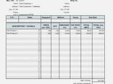 12 Printable Vat Invoice Template In Excel Layouts by Vat Invoice Template In Excel
