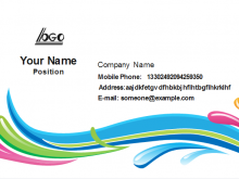 12 Standard Colorful Name Card Template Layouts by Colorful Name Card Template