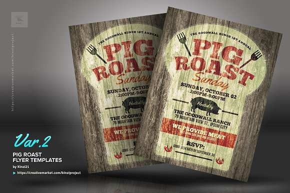 12 Standard Pig Roast Flyer Template Free PSD File for Pig Roast Flyer Template Free