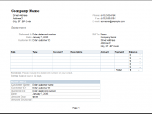 Template For Monthly Invoice