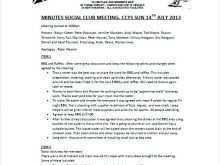 Club Agm Agenda Template