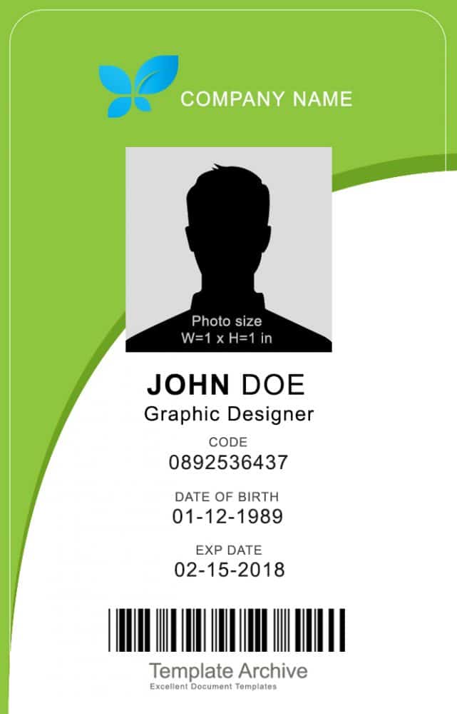 12 Visiting Id Card Size Template Word With Stunning Design for Id Card Size Template Word