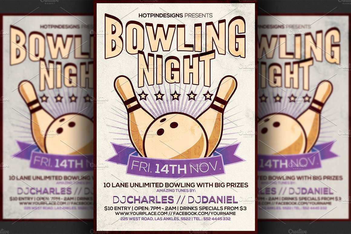 13 Adding Bowling Night Flyer Template Formating with Bowling Night Flyer Template