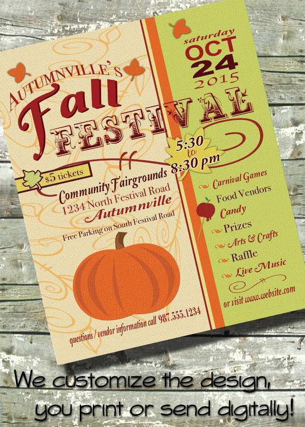 Fall Festival Flyer Template Free Printable