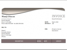 13 Blank Artist Performance Invoice Template Now for Artist Performance Invoice Template