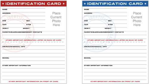 13 Create Child Id Card Template Word for Ms Word by Child Id Card Template Word