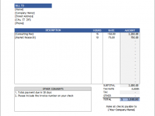 13 Create Excel Invoice Template Hourly Rate Formating by Excel Invoice Template Hourly Rate