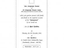 Invitation Card Sample For Upanayanam