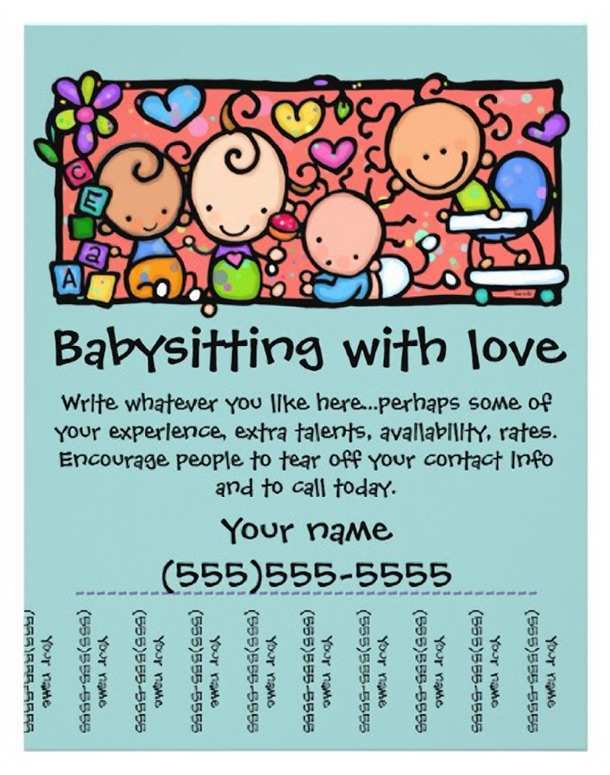 Free Babysitting Templates Flyer Cards Design Templates