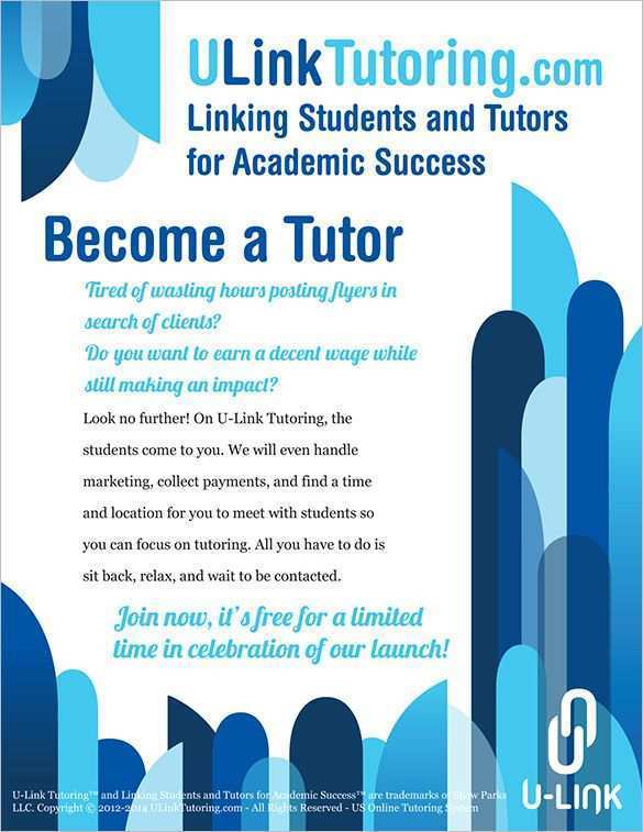 13 Creative Tutor Flyer Template Free For Free for Tutor Flyer Template Free