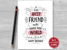 13 Customize Birthday Card Template For Best Friend With Stunning Design for Birthday Card Template For Best Friend